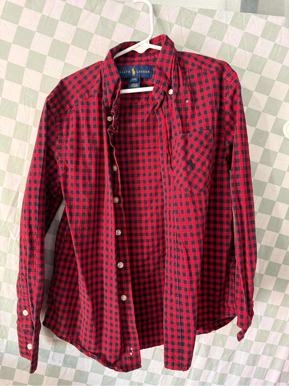 Ralph Lauren Red and Black Buffalo Plaid Button-Down Shirt